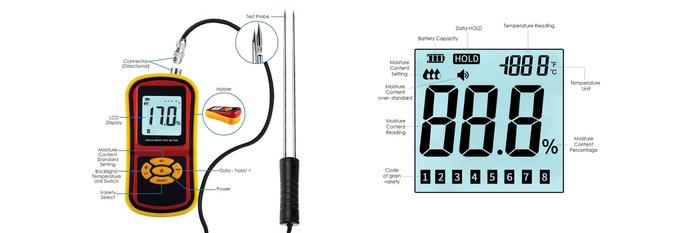 Benetech BE-GM640 เครื่องวัดความชื้นเมล็ดพันธุ์ 